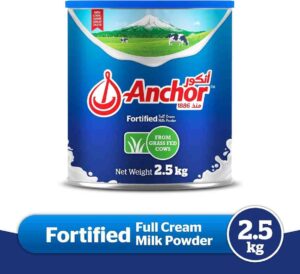 অ্যাঙ্কর ফুল ক্রিম মিল্ক পাউডার টিন ২.৫ কেজি - Anchor Full Cream Milk Powder Tin 2.5 Kg (New Zealand)